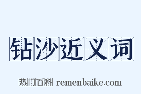 钻沙近义词是什么意思的图片
